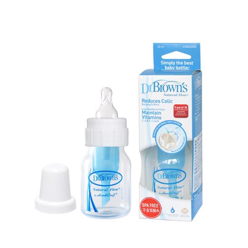 DR Brown's  2oz/60ml Natural Flow Standard Baby Bottle