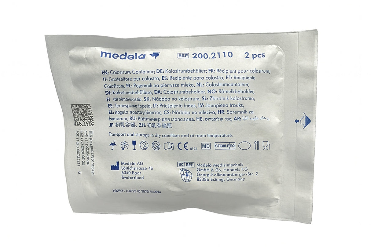MEDELA COLOSTRUM CONTAINER : DISPOSABLE BOTTLE SET 35ml (2 PCS/PACK) STERILE