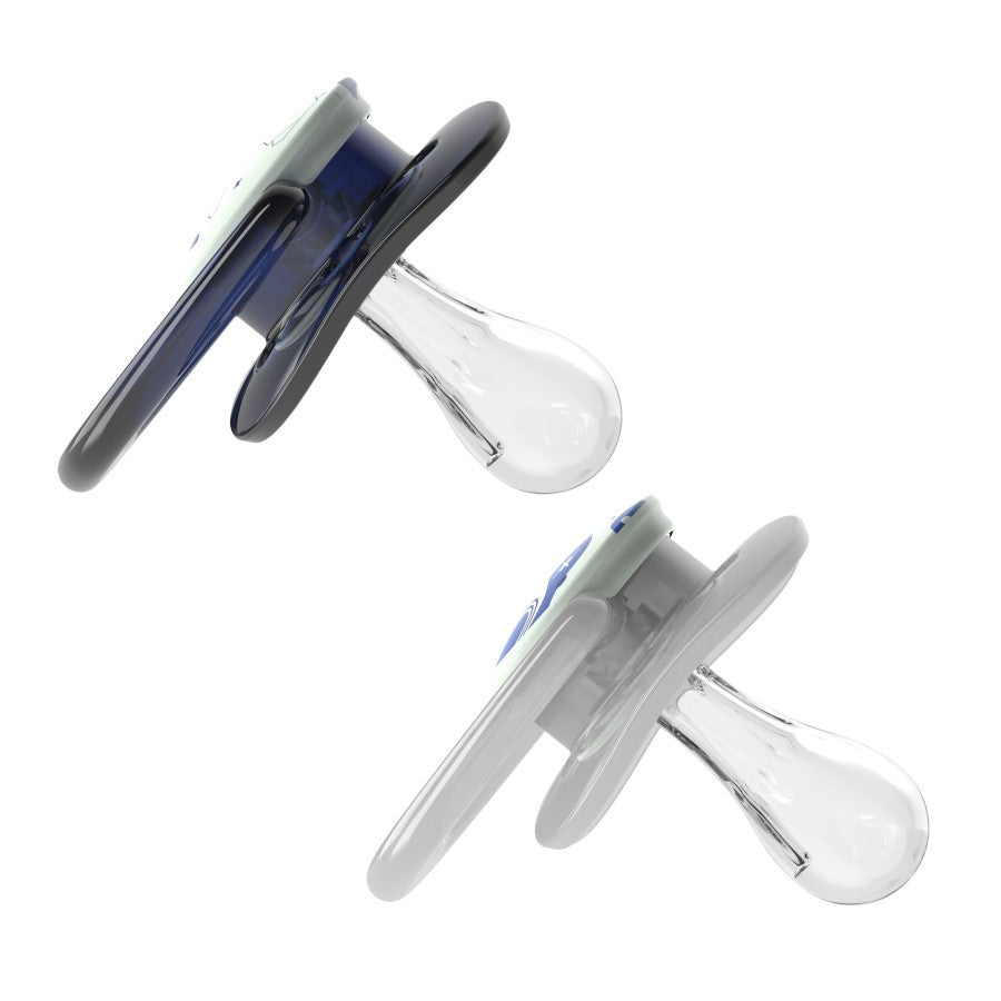 Dr Brown's Advantage Pacifier - Stage 1, Glow in the Dark - Blue, 2-Pack