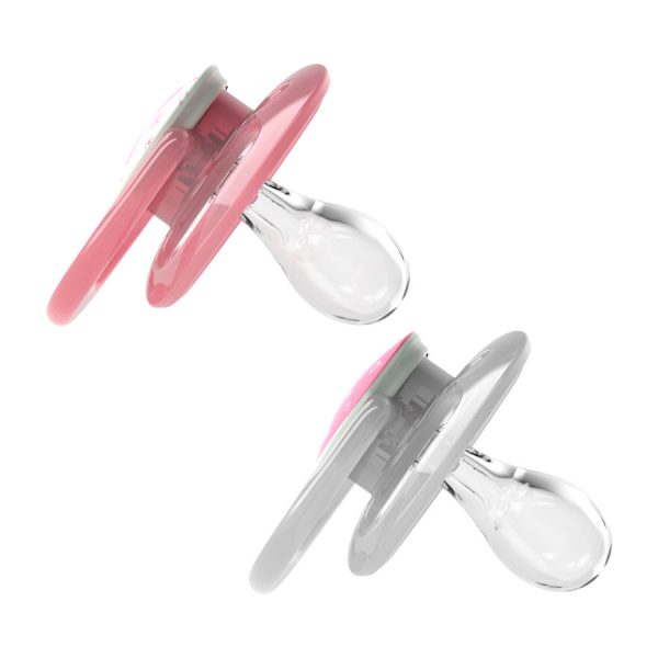Dr Brown's Advantage Pacifier - Stage 2, Glow in the Dark - Pink, 2-Pack