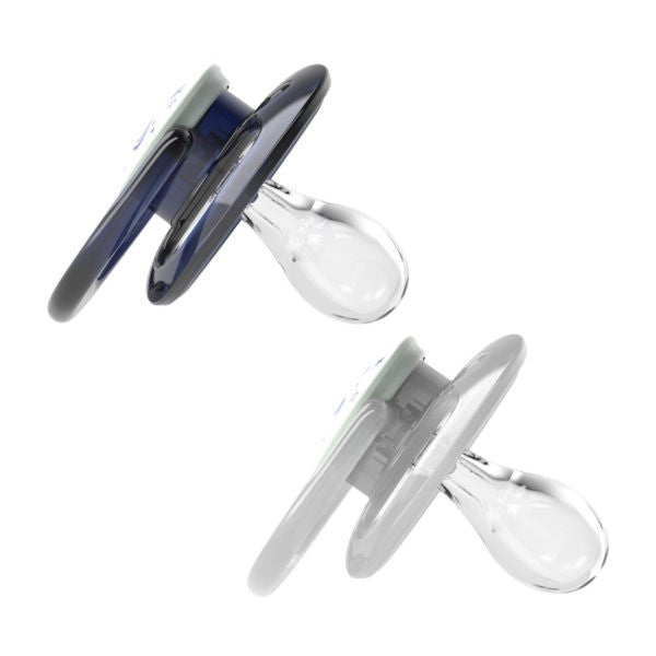 Dr Brown's Advantage Pacifier - Stage 2, Glow in the Dark - Blue, 2-Pack