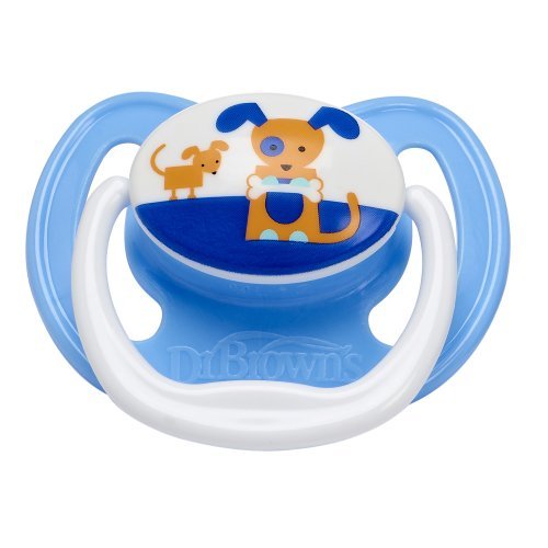 DR Brown's Prevent Unique Pacifier Stage 1 - Blue Dog