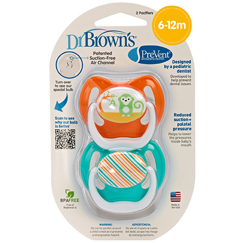 DR Brown's Prevent Unique Pacifier Stage 2 (2-Pack)
