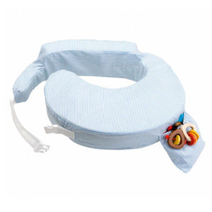 My Brest Friend Original Nursing Pillow - Blue & White Stripe