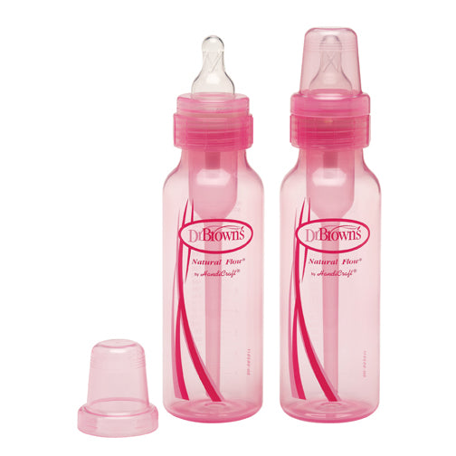 DR Brown's 8oz/250ml Natural Flow Standard Baby Bottle (2-Pack)