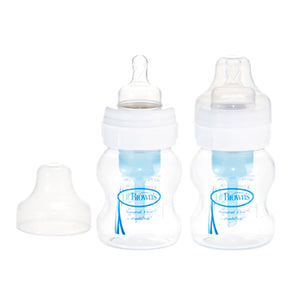 DR Brown's 4oz/120ml Natural Flow WIDE-NECK Baby Bottle (2-Pack)