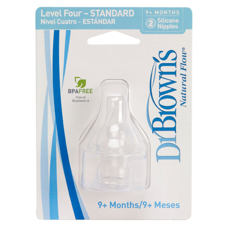 DR Brown's STANDARD (2-Pack) Level-4 Silicon Nipple