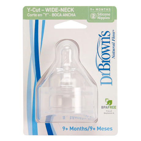 DR Brown's WIDE-NECK (2-Pack) Y-Cut / Cereal Silicon Nipple