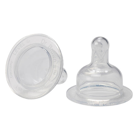 DR Brown's WIDE-NECK (2-Pack) Level-4 Silicon Nipple