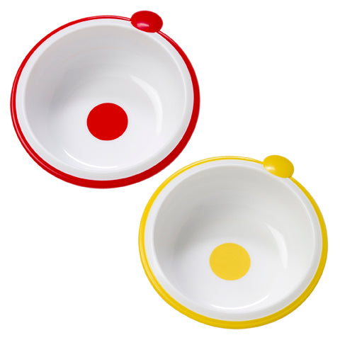 DR Brown's Feeding Bowls (2-Pack)-Yellow/Red