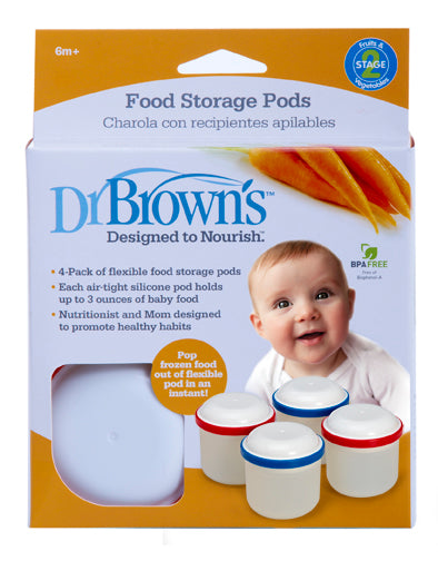 DR Brown's Food Storage Pods (4) & No Tray