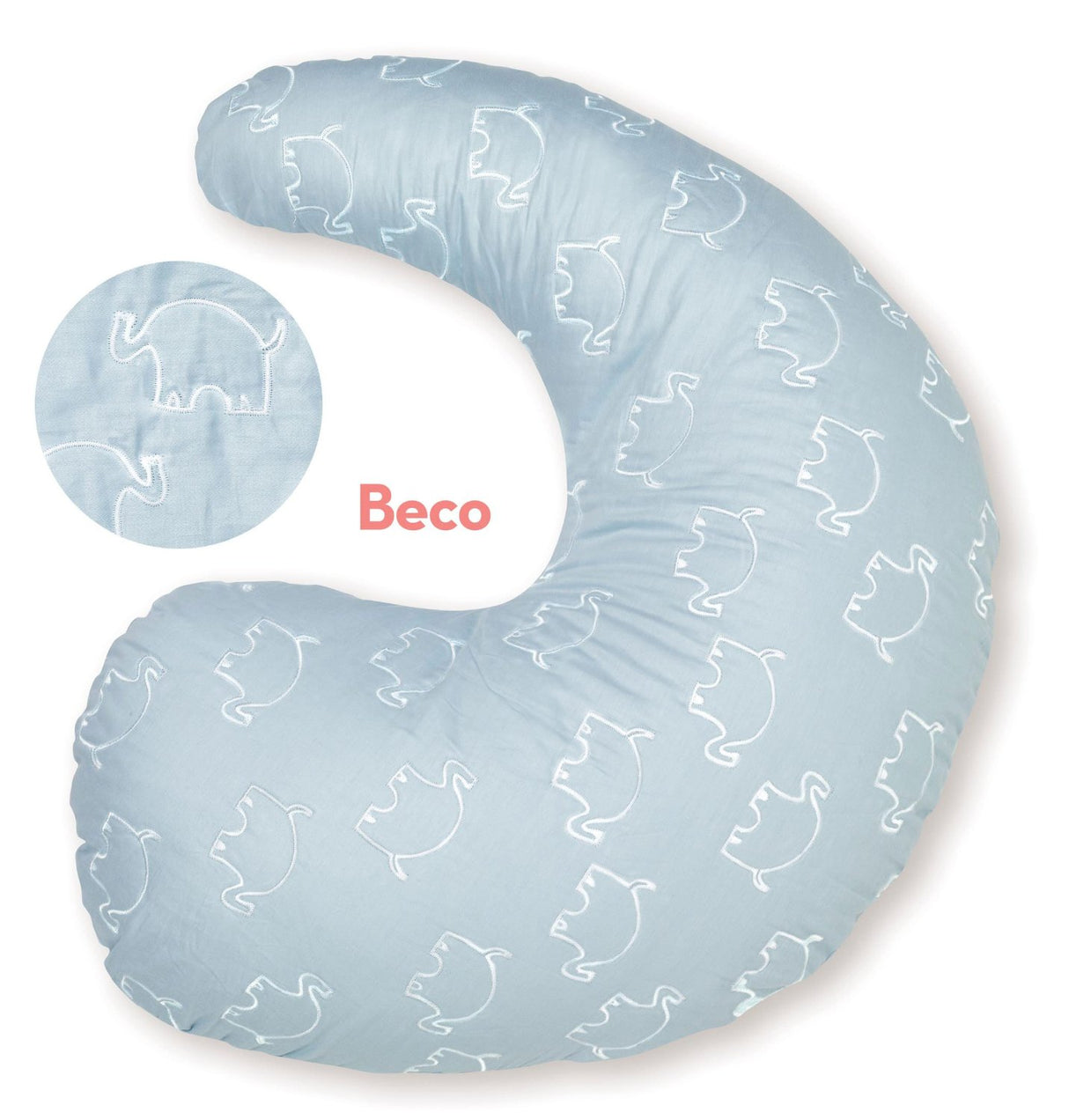 DR Brown's Gia Pillow Cover - Beco (Blue Elephants)