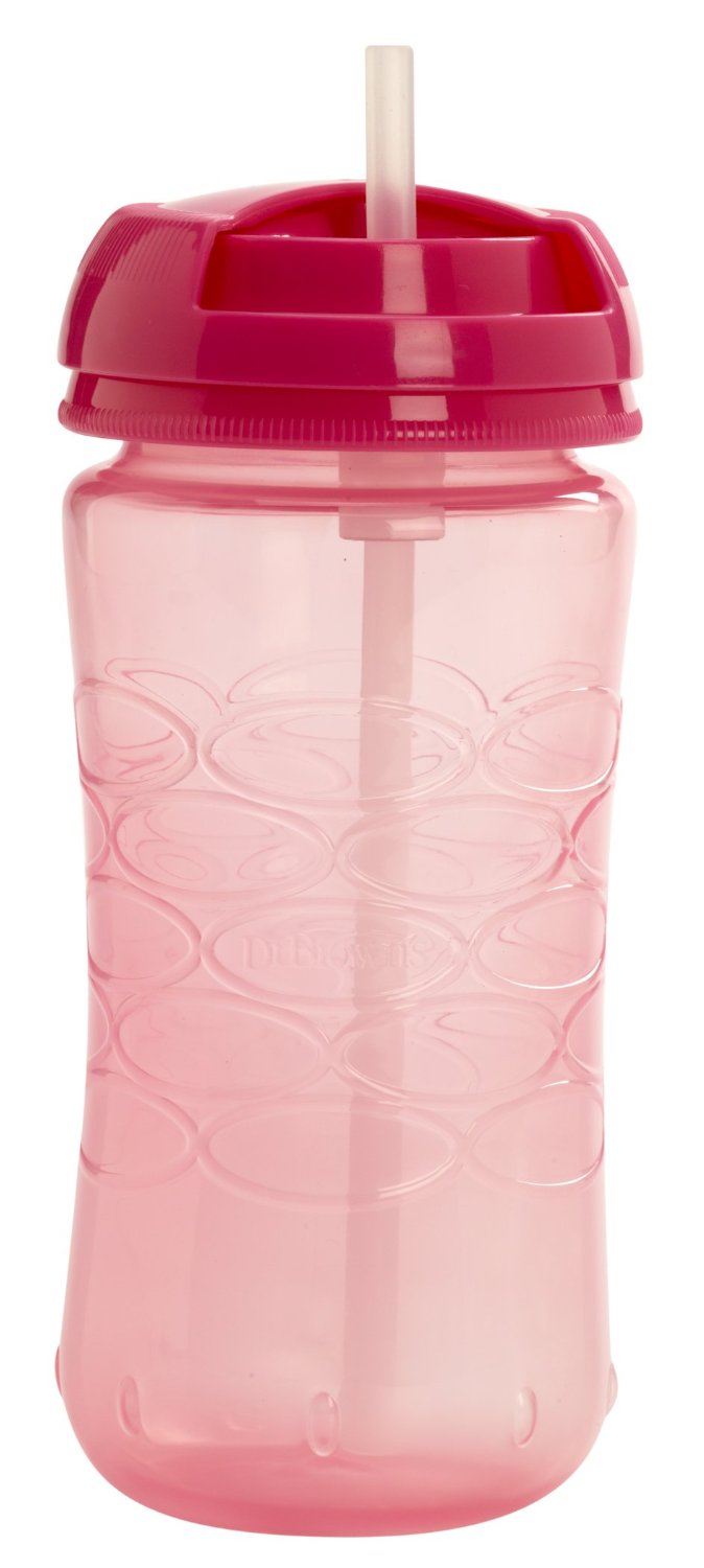 DR Brown's Straw Cup, 12oz/355ml-Pink