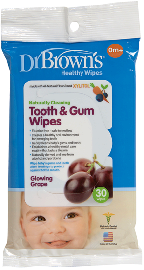 DR Brown's Tooth & Gum Wipes