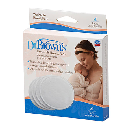 DR Brown's Washable Breast Pads (4-Pack)