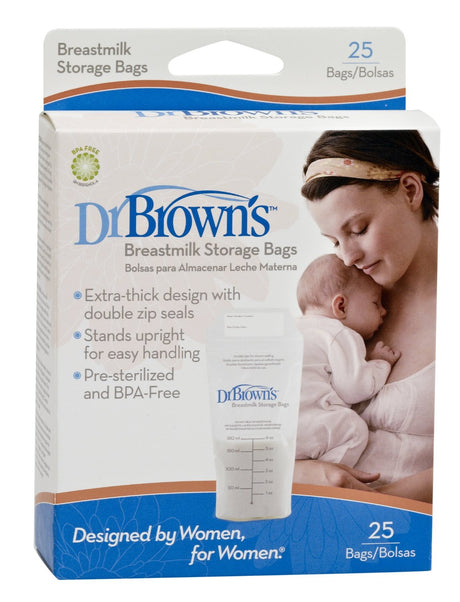 DR Brown's Breastmilk Storage Bags (25-Pack)